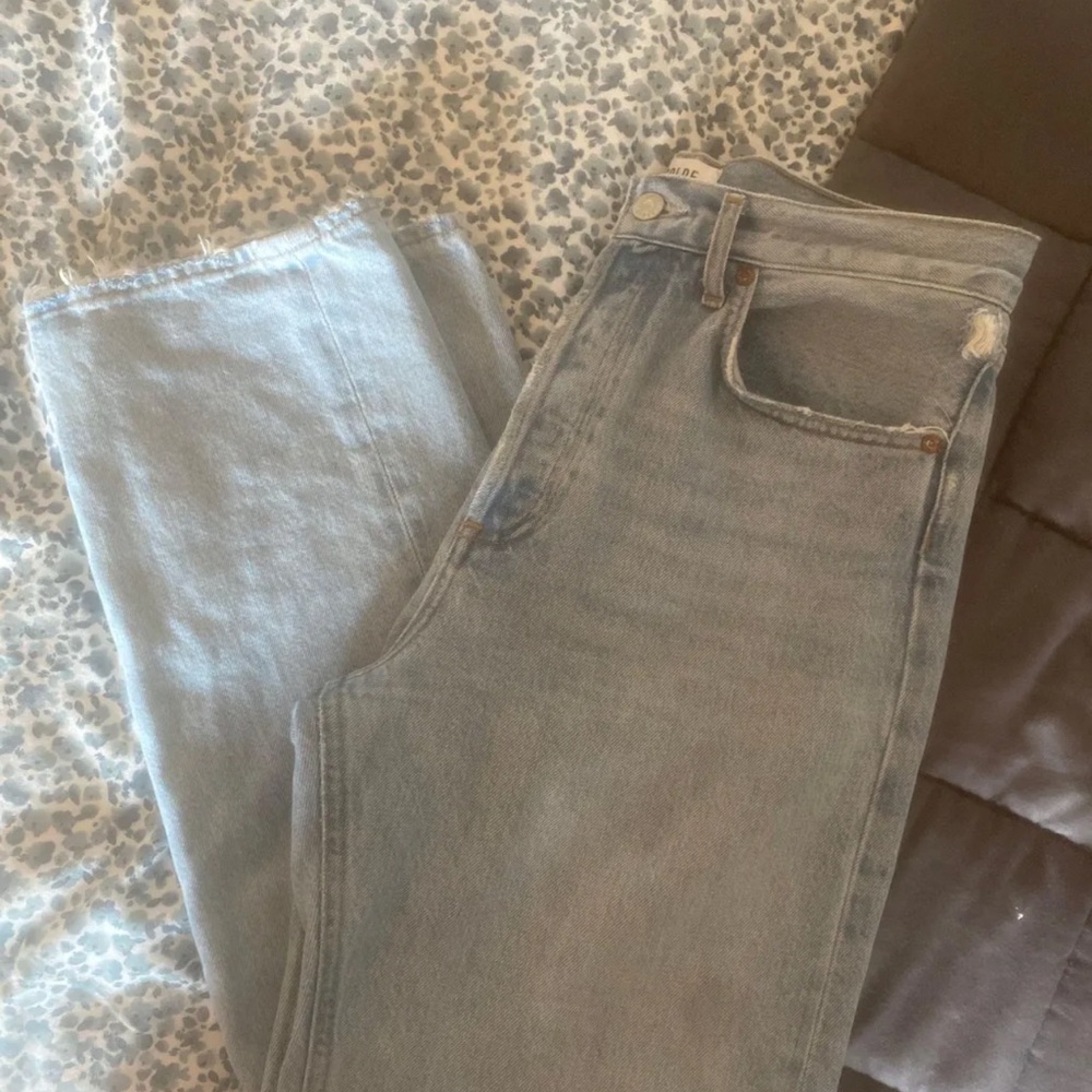 Agolde Distressed Light Blue 90s Jean
